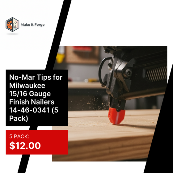 No-Mar Tips for Milwaukee 15/16 Gauge Finish Nailers 14-46-0341 (5 Pack)